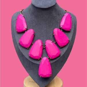 EUC Kendra Scott Magenta Gold Harlow Necklace